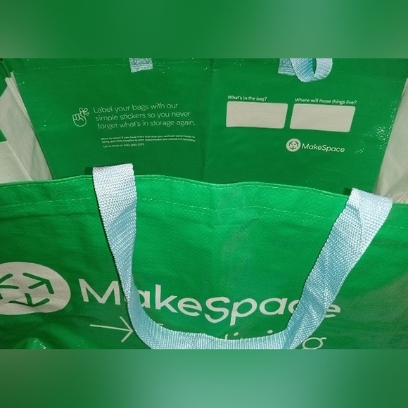 Heavy Duty Reusable Flap Closure Tote Bag Foldable Durable Handles - Picture 10 of 16